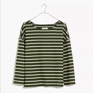 Madewell NWT Luxe Long Sleeve Tee in Casler Stripe